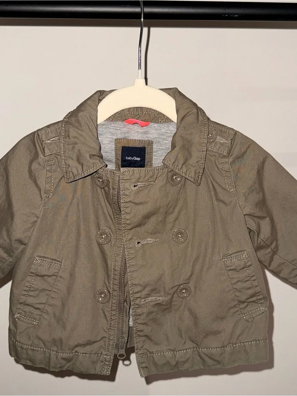 GAP Olive Green Kids Pea Coat